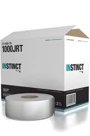 Bath tissue jumbo roll, 2 ply, 1000, 8 rolls/box